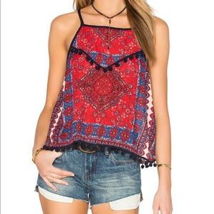 Revolve Tank in Red & Navy size XS